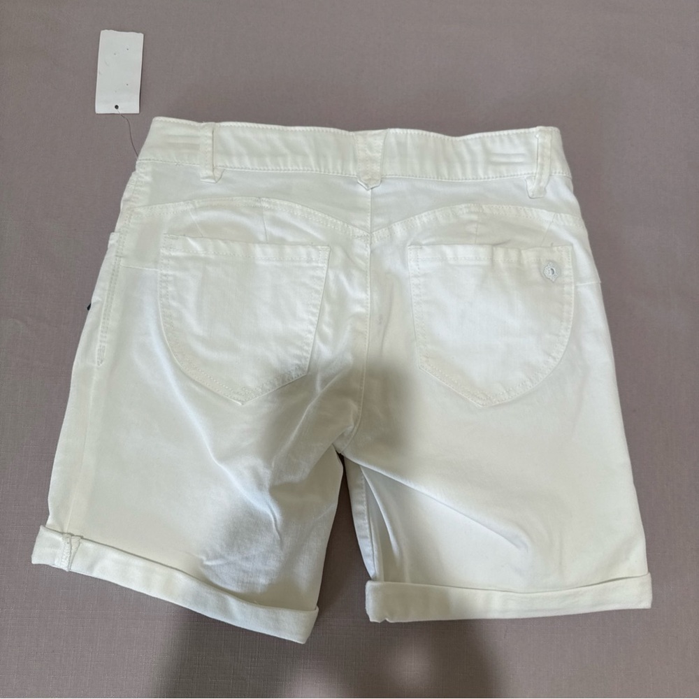 Democracy Ab solution Jean Denim Bermuda Shorts Size 2-White-NWT $64.00 - Picture 7 of 7
